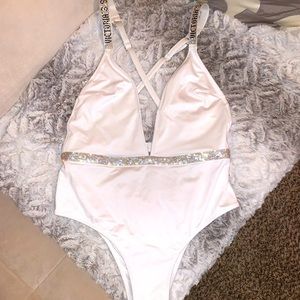 Victoria’s secret shine strap white one piece